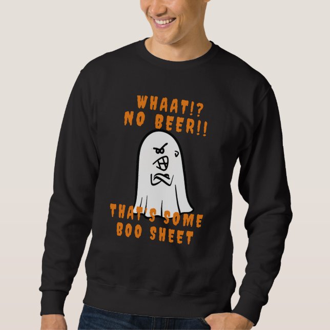Novelty Beer Pun, That's Boo Sheet Halloween Ghost Sweatshirt (Front)