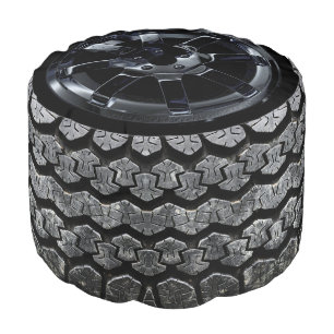 Novelty Big Monster Truck Wheel Tire Tread Pouf