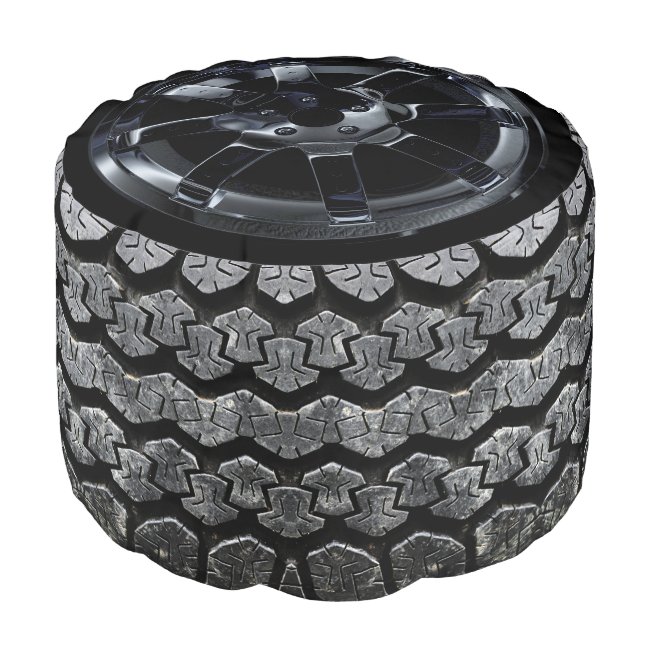 Novelty Big Monster Truck Wheel Tire Tread Pouf