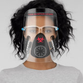 Novelty Biohazard Gas Mask Custom Face Shield (Insitu)