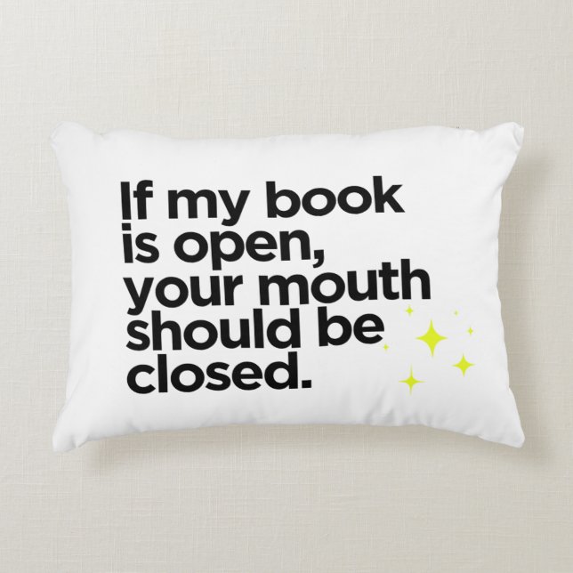 Novelty Book Humor Decorative Pillow (Front)