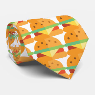 Novelty Cheeseburger Men's Tie