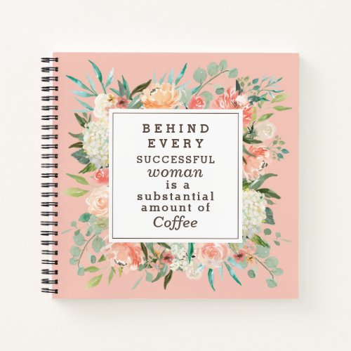 Novelty Coffee Lover Successful Women Notebook