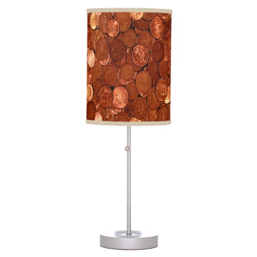 Novelty Copper Coins Table Lamp (Front)