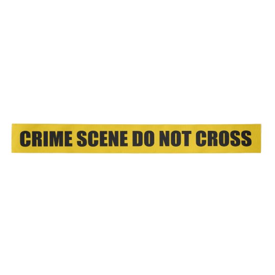 Novelty Crime Scene Do Not Cross Satin Ribbon | Zazzle.com