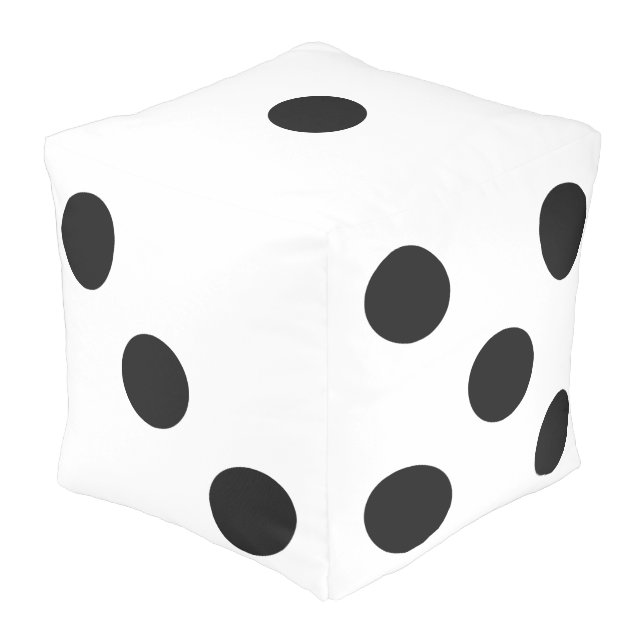Novelty Dice Funny Oversized Big Soft Pouf (Angled Back)