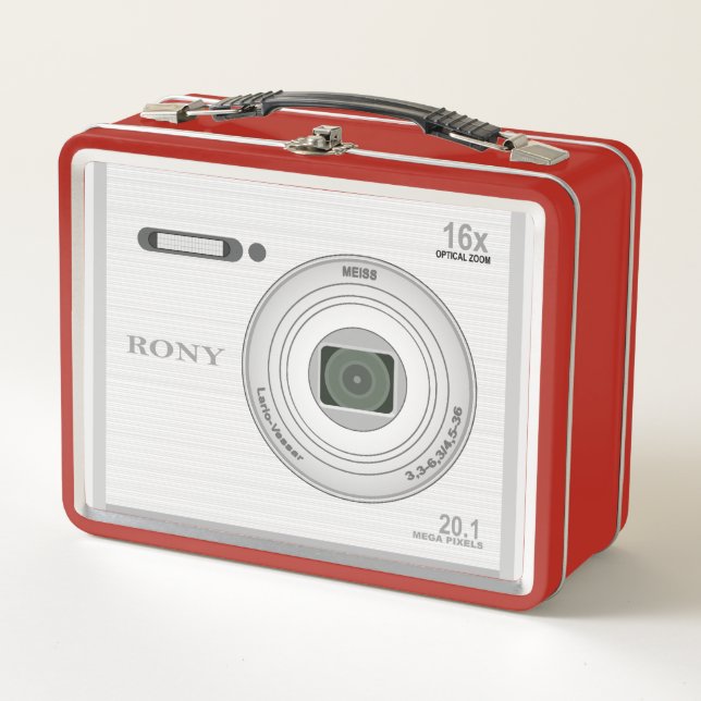 Novelty Digital Camera Effect Metal Lunch Box (Front)
