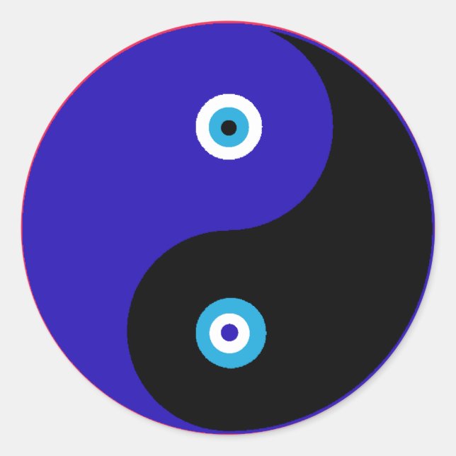 Novelty Evil Eye & Yin Yang Sticker (Front)