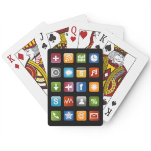Novelty fake smartphone apps playing cards design