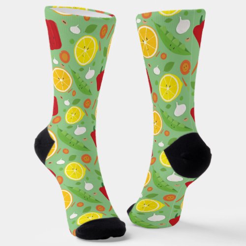 Novelty Fun Pattern Vegetable Fruit Food  Socks