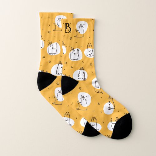 Novelty Funny Cute Kittens Pattern Personalized Socks