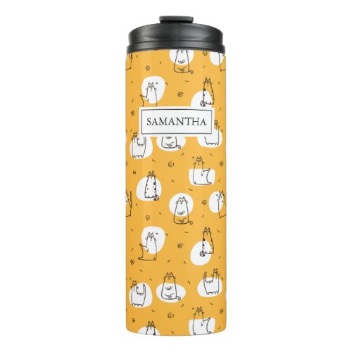 Novelty Funny Cute Kittens Pattern Personalized Thermal Tumbler