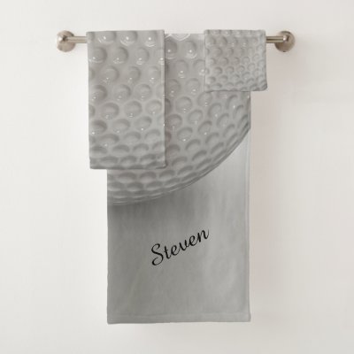 Novelty Golf Ball Sport Bath Towel Set