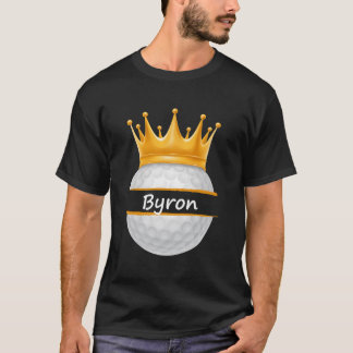 Novelty Golf Personalized Name Byron Sports Dad T-Shirt