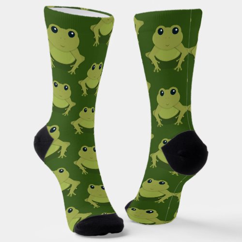 Novelty Green Frog Socks