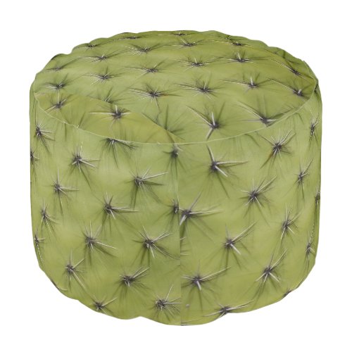 Novelty green prickly cactus round pouf