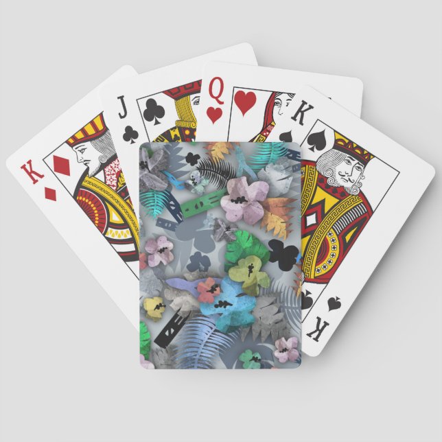 Novelty Hawaiian Print Construction Cards (Back)