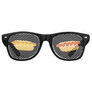 Novelty Hot Dog Black Party Retro Sunglasses