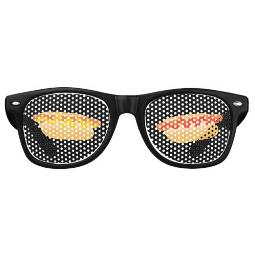 Novelty Hot Dog Black Party Retro Sunglasses