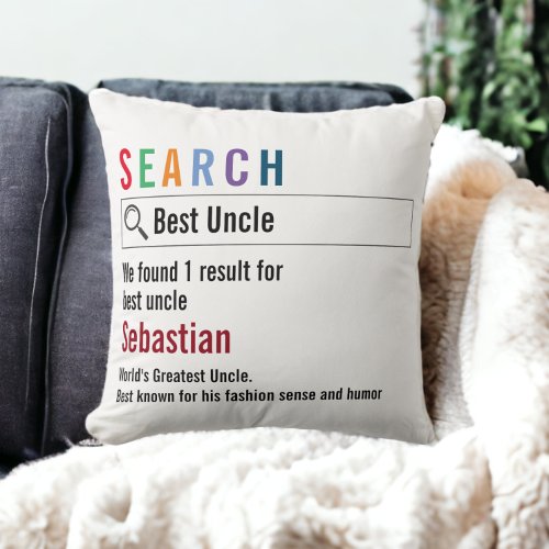 Novelty Internet Search Result Personalized Throw Pillow