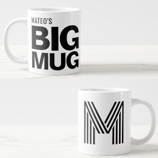 Novelty JumboCup | Custom Name & Initial  Giant Coffee Mug