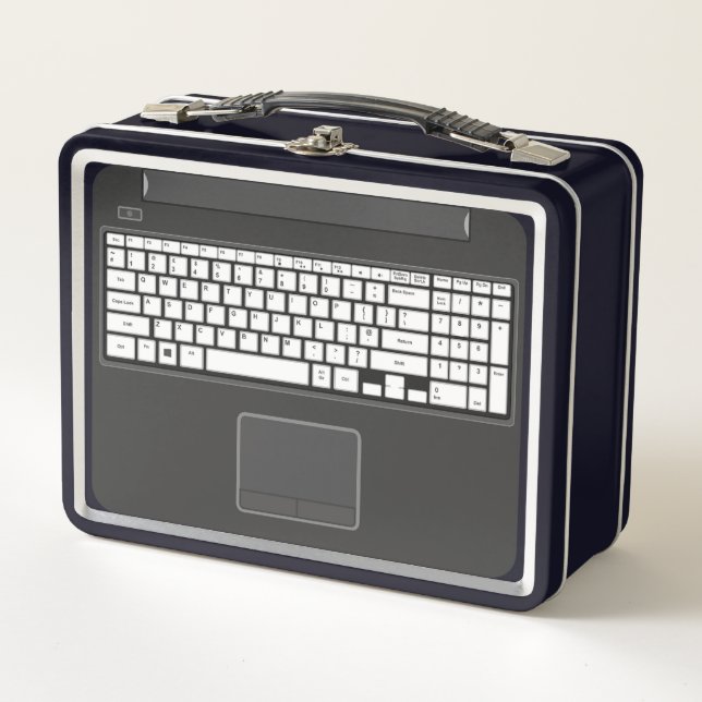 Novelty Laptop Effect Metal Lunch Box (Front)