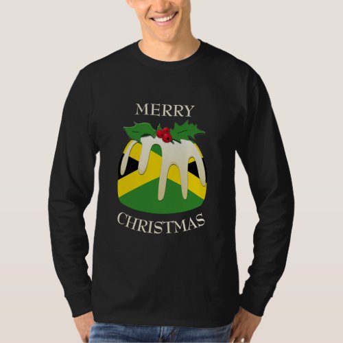 Novelty  Merry CHRISTMAS  PUDDING  Jamaica T_Shirt