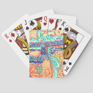 Novelty Modern Abstract Art Deco Multi Color Poker Cards