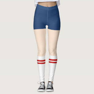 Novelty Nerdy Shorts And Tube Socks Leggings