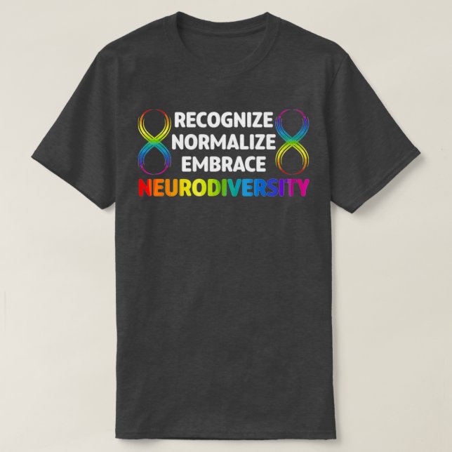 Novelty Neurodiversity Rainbow Infinity Women Men  T-Shirt (Design Front)