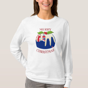 Novelty NEW ZEALAND Christmas Pudding T-Shirt