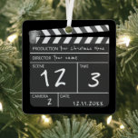 Novelty Personalized Custom Movie Clapperboard Metal Ornament at Zazzle