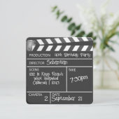 Novelty Personalized Movie Clapperboard Birthday Invitation (Standing Front)