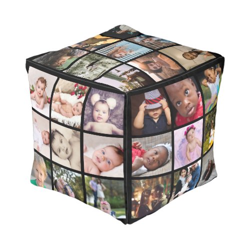 Novelty Personalized Photo Collage Pouf
