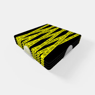 Novelty Personalized Police Do Not Cross Coaster Set
