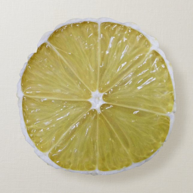 Novelty round lemon slice cushion (Front)