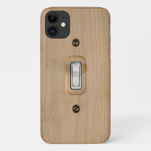 Novelty Single Toggle Switch Wood Plate Photograph iPhone 11 Case
