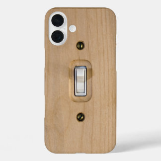 Novelty Single Toggle Switch Wood Plate Photograph iPhone 16 Plus Case