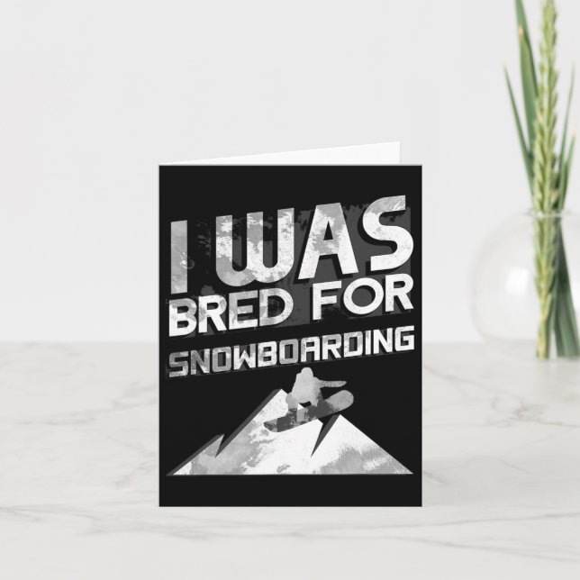 Novelty Snowboarder Snowboarding Snowboard Gift  Card (Front)