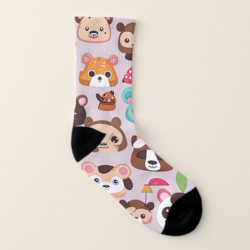 Novelty Socks Cartoon Animals Socks