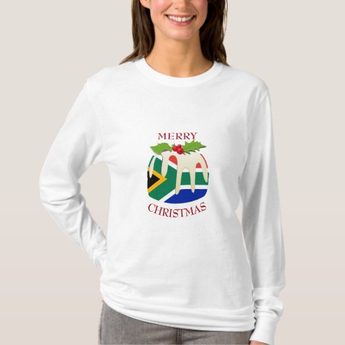 Novelty  SOUTH AFRICA  Christmas Pudding T_Shirt