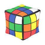 Novelty Square Retro Cube Game Pouf at Zazzle