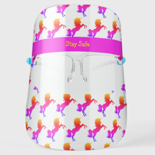 Novelty UNICORN Stay Safe Customizable Face Shield