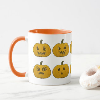 Novelty Vintage Halloween Pumpkins Mug