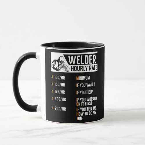 Novelty Welders Hourly Rates Sarcastic Mug