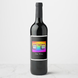 Novelty Wine Glasses Fine Wine  Label
