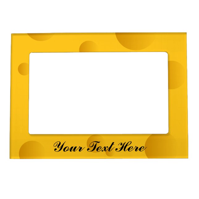 Novelty yellow cheese magnetic picture frame (Front)