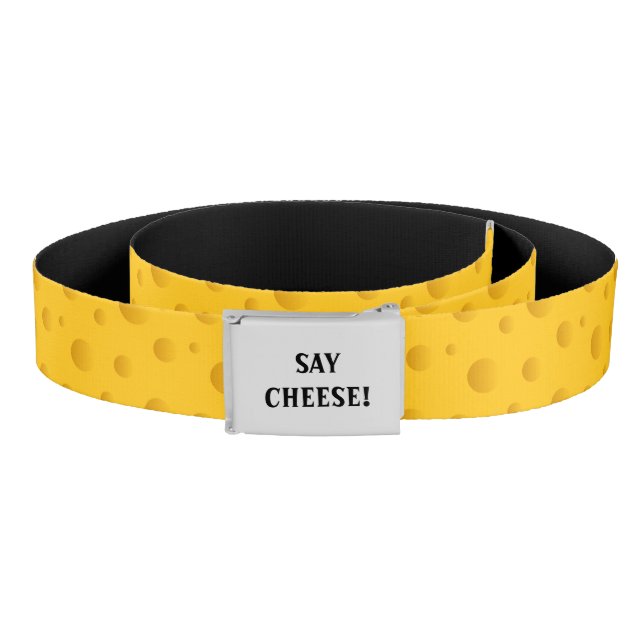 Novelty yellow swiss cheese costume canvas belt (Coil)