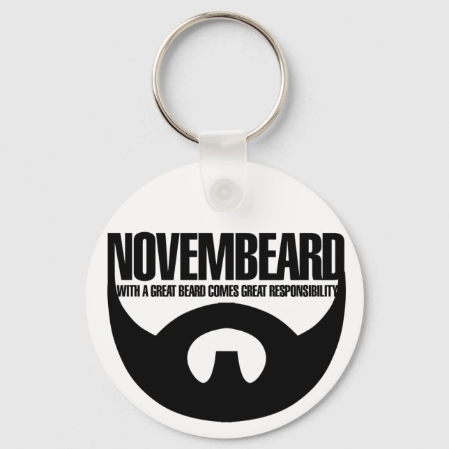 Novembeard for Beards Keychain (Front)