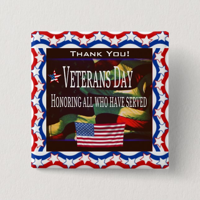 November 11th Button -Honoring All Who Have Served (Front)